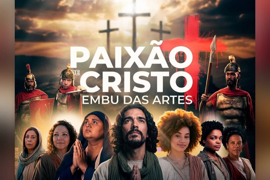 Sexta-Feira Santa: Embu das Artes recebe encenação da Paixão de Cristo com grande produção no Parque Rizzo